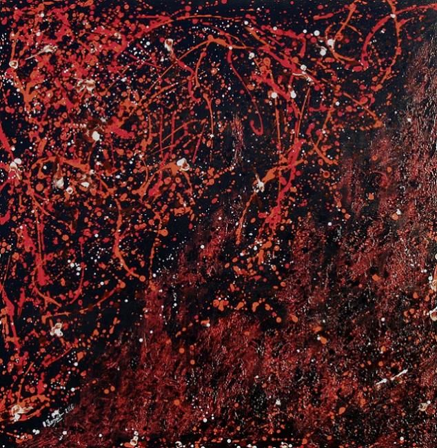 Painting titled "rouges" by Benoit !, Original Artwork, Acrylic