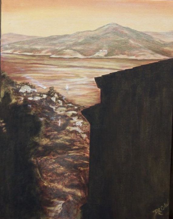 Peinture intitulée ""Sausalito- 1"" par Donna M. Laconte, Œuvre d'art originale