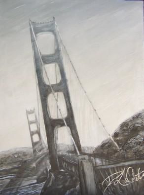 Peinture intitulée ""Golden Gate Bridge…" par Donna M. Laconte, Œuvre d'art originale