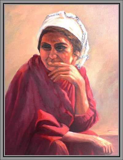 Pintura titulada "Portre" por Nihat Yavas, Obra de arte original
