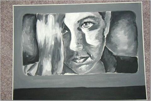 Malerei mit dem Titel "Self Portrait" von Brittany Sundgren, Original-Kunstwerk