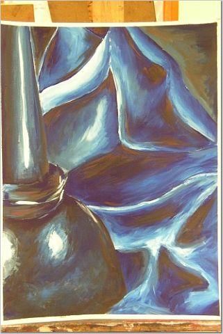 Schilderij getiteld "Blue" door Brittany Sundgren, Origineel Kunstwerk