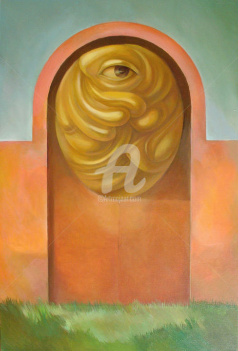 Pintura titulada "Porta Guardata" por Filip Mihail, Obra de arte original, Oleo