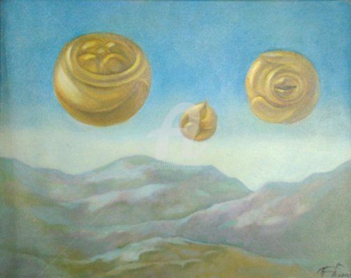 Painting titled "Spheres II" by Filip Mihail, Original Artwork, Other