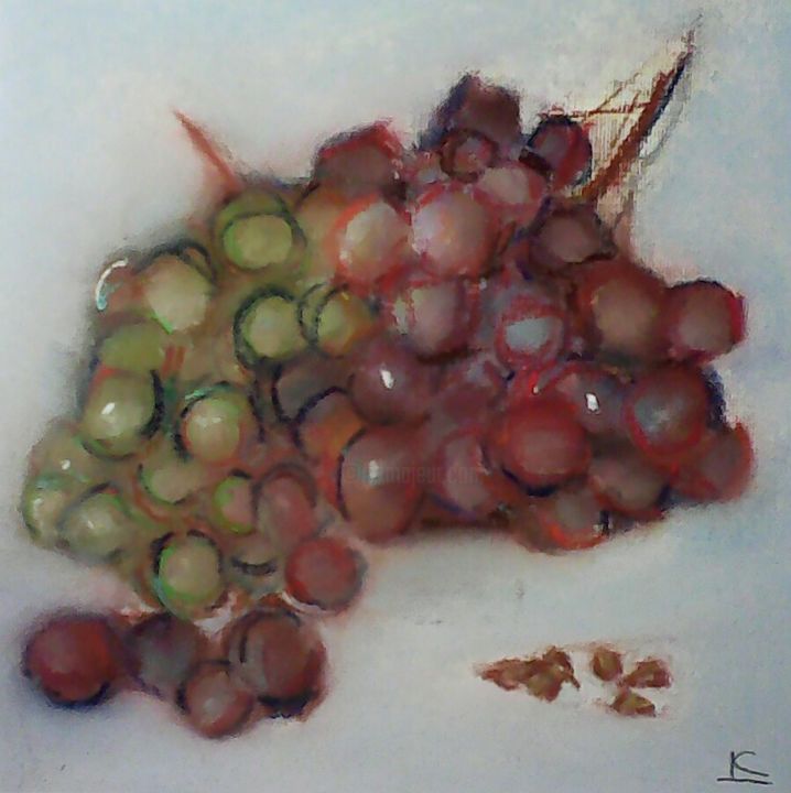 Pittura intitolato "Grapes" da Kalinka Stefanova, Opera d'arte originale, Pastello