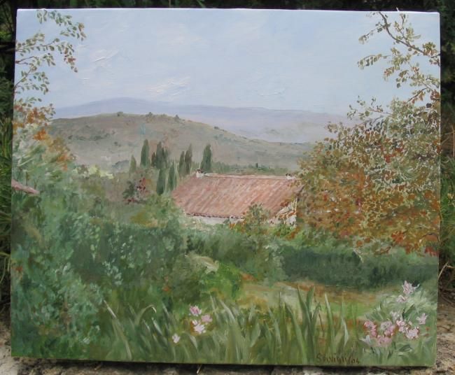 Peinture intitulée "Callian" par Sonia Salviati, Œuvre d'art originale,