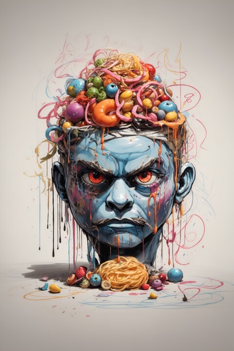 Цифровое искусство под названием "The Hungry One" - Pako Benoit, Подлинное произведение искусства, Изображение, сгенерирован…
