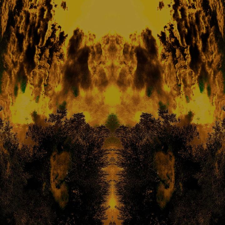 Arts numériques intitulée "Hell of Fire - Aust…" par Pakokante, Œuvre d'art originale, Travail numérique 2D