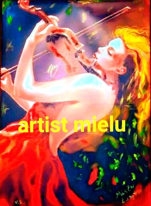 Картина под названием "V...virtuz" - Pakurar Adam Mielu, Подлинное произведение искусства, Масло