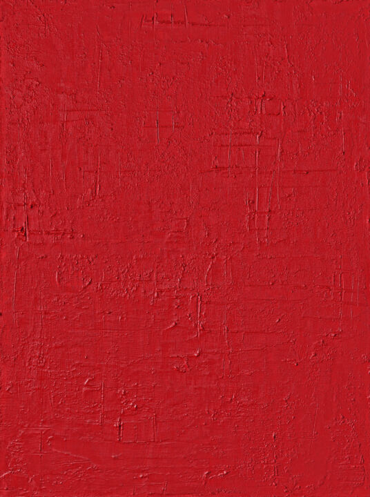 Painting titled "«Red Prison» minima…" by Palirina, Original Artwork, Acrylic Mounted on Wood Stretcher frame