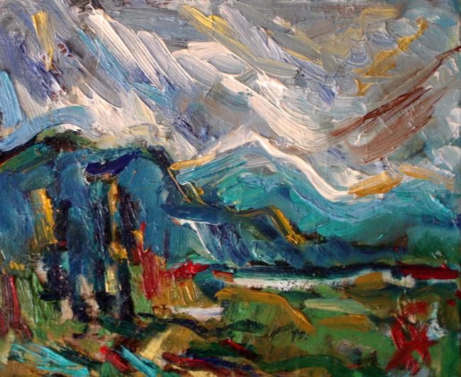 Painting titled "In The Morning" by Galina Nikolova, Original Art, Oil