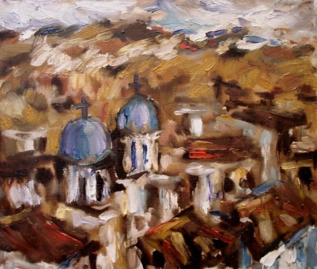 Painting titled "Autumn" by Galina Nikolova, Original Art, Oil