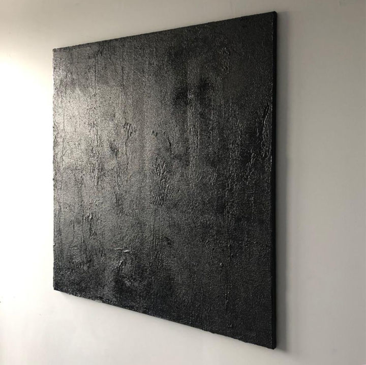 Painting titled "Concrete" by Paula Michalska, Original Artwork, Concrete Mounted on Wood Stretcher frame