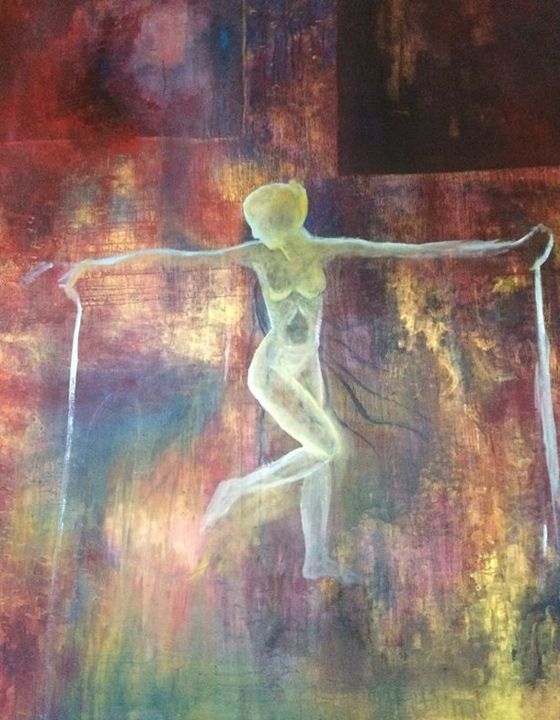 Peinture intitulée "équilibre" par Pamela Gerard, Œuvre d'art originale, Huile