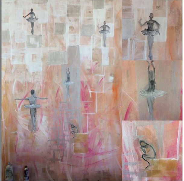 Malerei mit dem Titel "danse" von Pamela Gerard, Original-Kunstwerk, Acryl