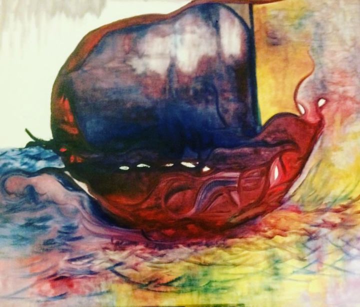 Peinture intitulée "mère" par Pamela Gerard, Œuvre d'art originale, Huile