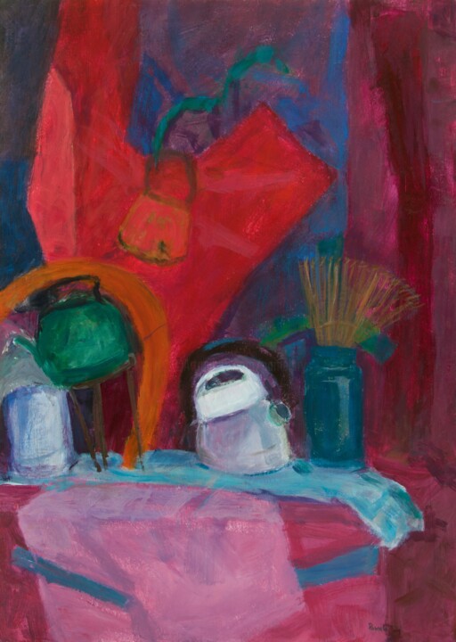 Pintura titulada "Still Life with Ket…" por Pamela Rys, Obra de arte original, Acrílico