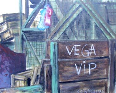 Painting titled "vega vip" by Pamela Contreras, Original Artwork