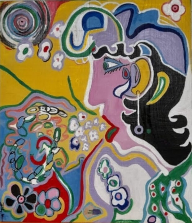 Painting titled "El Grito" by Pamela Lozano Arte, Original Artwork, Acrylic