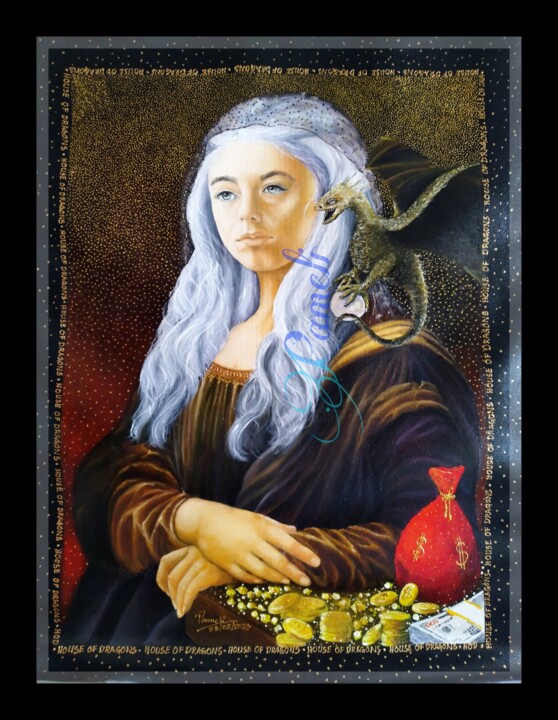 「Mona Targaryen」というタイトルの絵画 Pameli Kayalによって, オリジナルのアートワーク, オイル