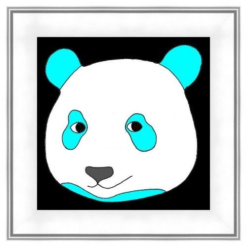 Painting titled "Panda 7" by L.K.Oerling, Original Art, Oil