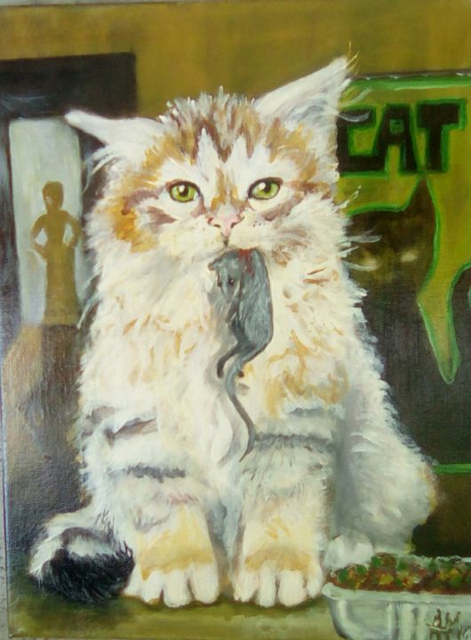 Painting titled "CHASSEUR" by Panflot1, Original Artwork, Acrylic