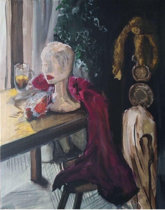 Malerei mit dem Titel "Still life" von Lena Paszczak, Original-Kunstwerk, Acryl