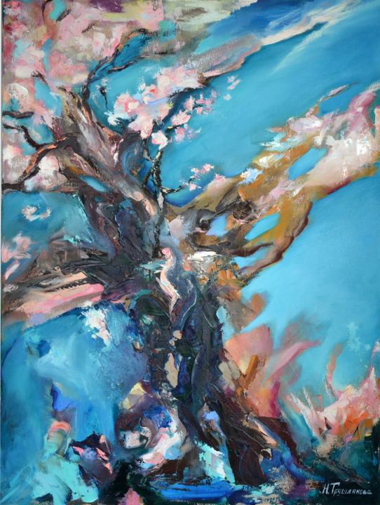 Painting titled "Tree of life.jpg" by Pannochki.Art, Original Artwork, Oil