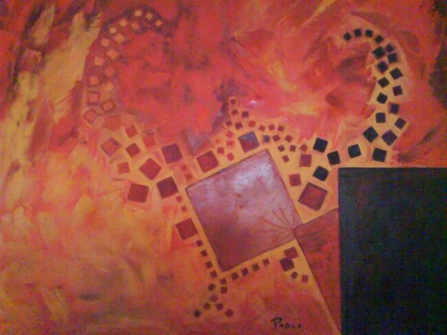 Painting titled "DUEL" by Paola Barreau, Original Artwork, Oil