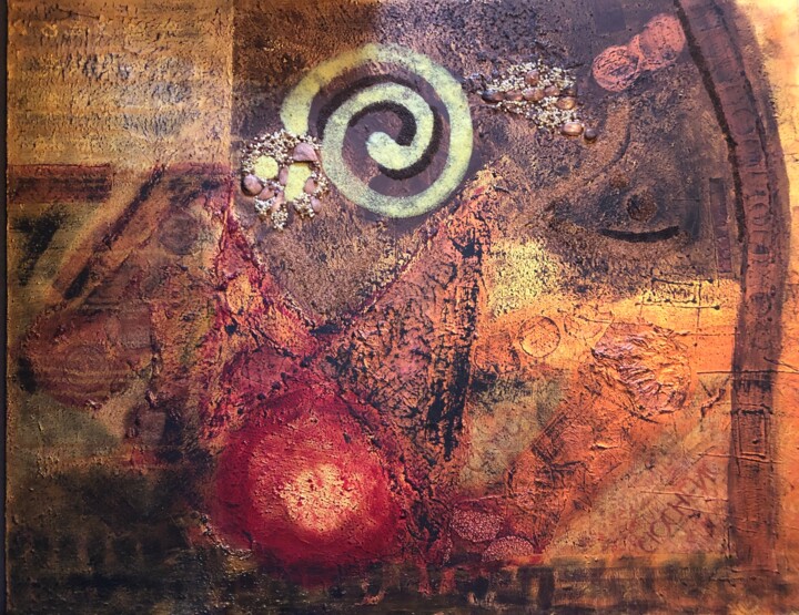 Ζωγραφική με τίτλο "La spirale" από Paola Korga, Αυθεντικά έργα τέχνης, Ακρυλικό