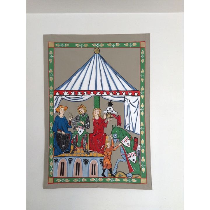 Painting titled "codex Manesse entiè…" by Pino Didier, Original Artwork, Tapestry