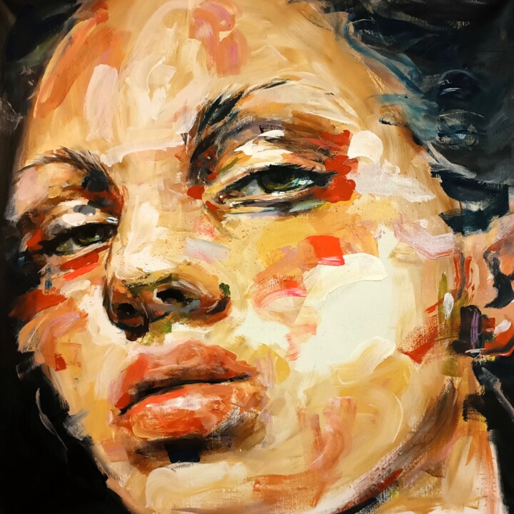 Painting titled "Diana" by Paola Geranio, Original Artwork, Acrylic
