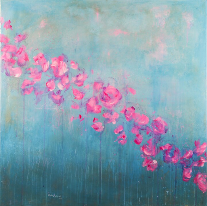 Peinture intitulée "Ti regalo un fiore" par Paola Morandi, Œuvre d'art originale, Acrylique