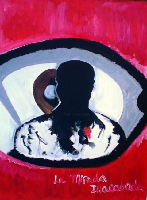 Painting titled "La mirada inacabada…" by Paola Cárdenaslópez, Original Artwork