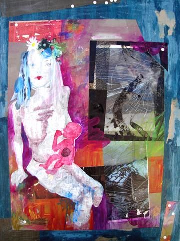 Collages getiteld "Occidental Geisha" door Paola Ferla, Origineel Kunstwerk