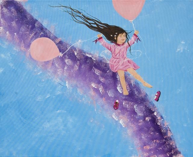 Pintura titulada "Salto Divertido" por Paola Aragón Rocco, Obra de arte original, Oleo