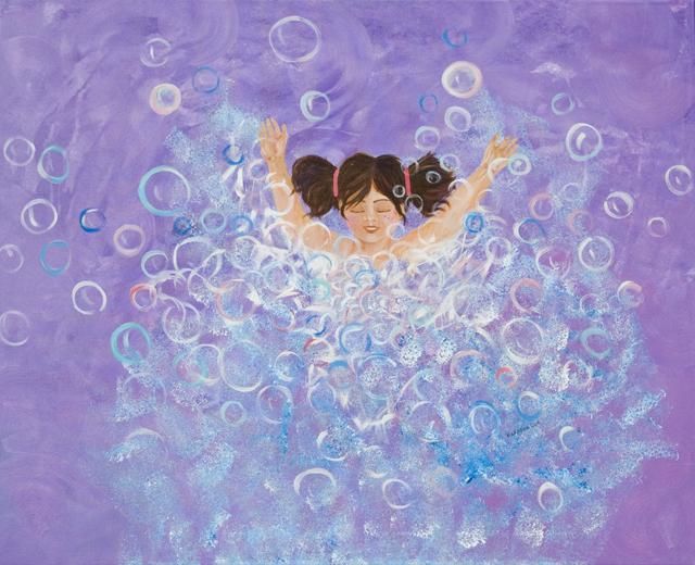 Pintura titulada "Burbujas" por Paola Aragón Rocco, Obra de arte original, Oleo