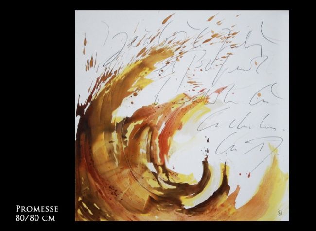 Painting titled "PROMESSE" by Muriel Paolinetti, Original Artwork