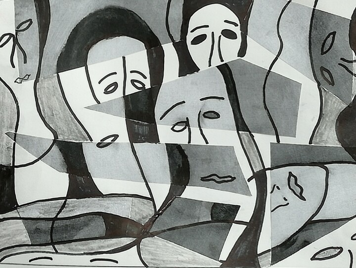 Peinture intitulée "Omaggio a Modigliani" par Paolo Avanzi, Œuvre d'art originale, Marqueur