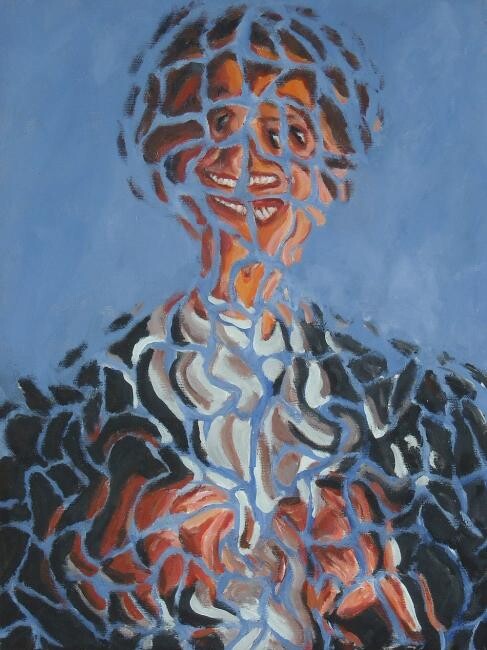 Malerei mit dem Titel "Uomo in smoking" von Paolo Avanzi, Original-Kunstwerk, Öl