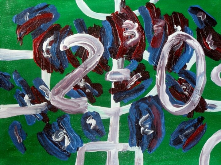 Painting titled "2 - 0" by Paolo Avanzi, Original Artwork, Oil