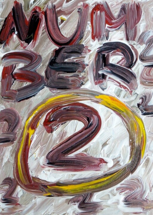 Painting titled "Number 2" by Paolo Avanzi, Original Artwork, Oil