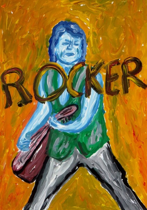 Painting titled "Rocker" by Paolo Avanzi, Original Artwork, Oil