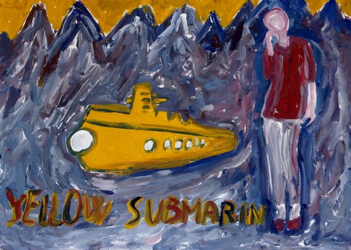Painting titled "Yellow submarin" by Paolo Avanzi, Original Artwork, Oil