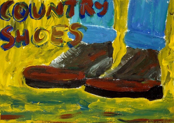 Painting titled "Country shoes" by Paolo Avanzi, Original Artwork