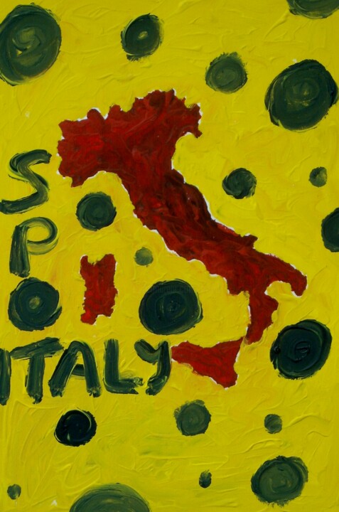 Painting titled "Spot Italy" by Paolo Avanzi, Original Artwork