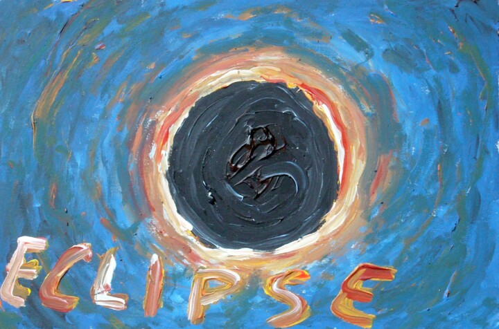 Painting titled "Eclipse" by Paolo Avanzi, Original Artwork, Oil