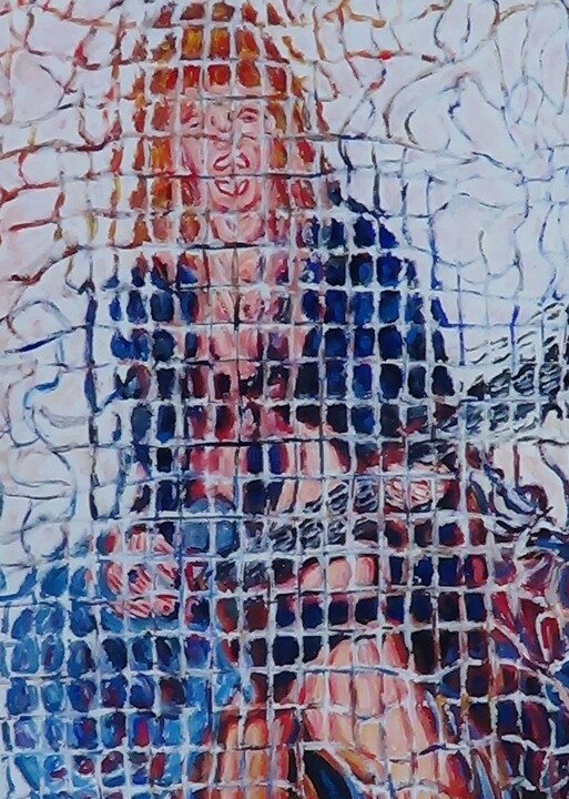 Pintura titulada "La chitarrista" por Paolo Avanzi, Obra de arte original, Acrílico