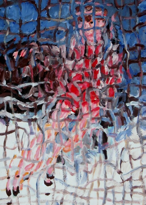 Pittura intitolato "Sudio di figura di…" da Paolo Avanzi, Opera d'arte originale, Acrilico