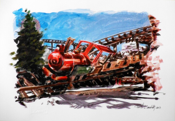 Painting titled "GARDALAND - 695.jpg" by Paolo Benedetti, Original Artwork, Acrylic